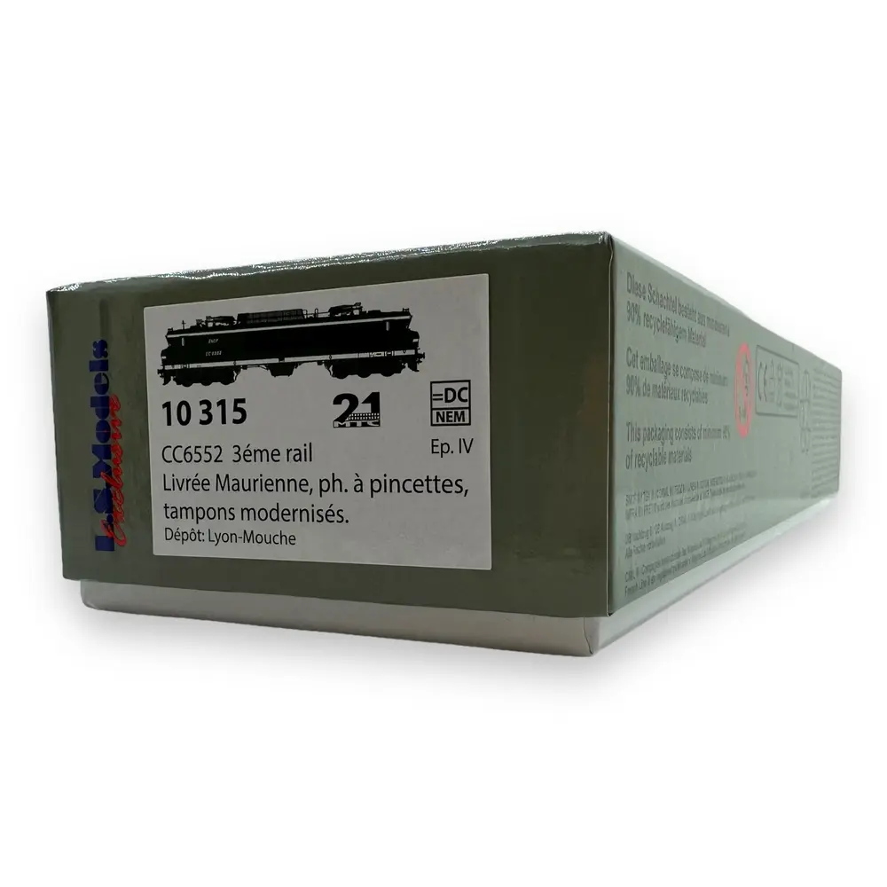 Locomotive Électrique CC 6552 - LS MODELS 10315 - HO 1/87 - SNCF - EP IV - Analogique - DC - 4