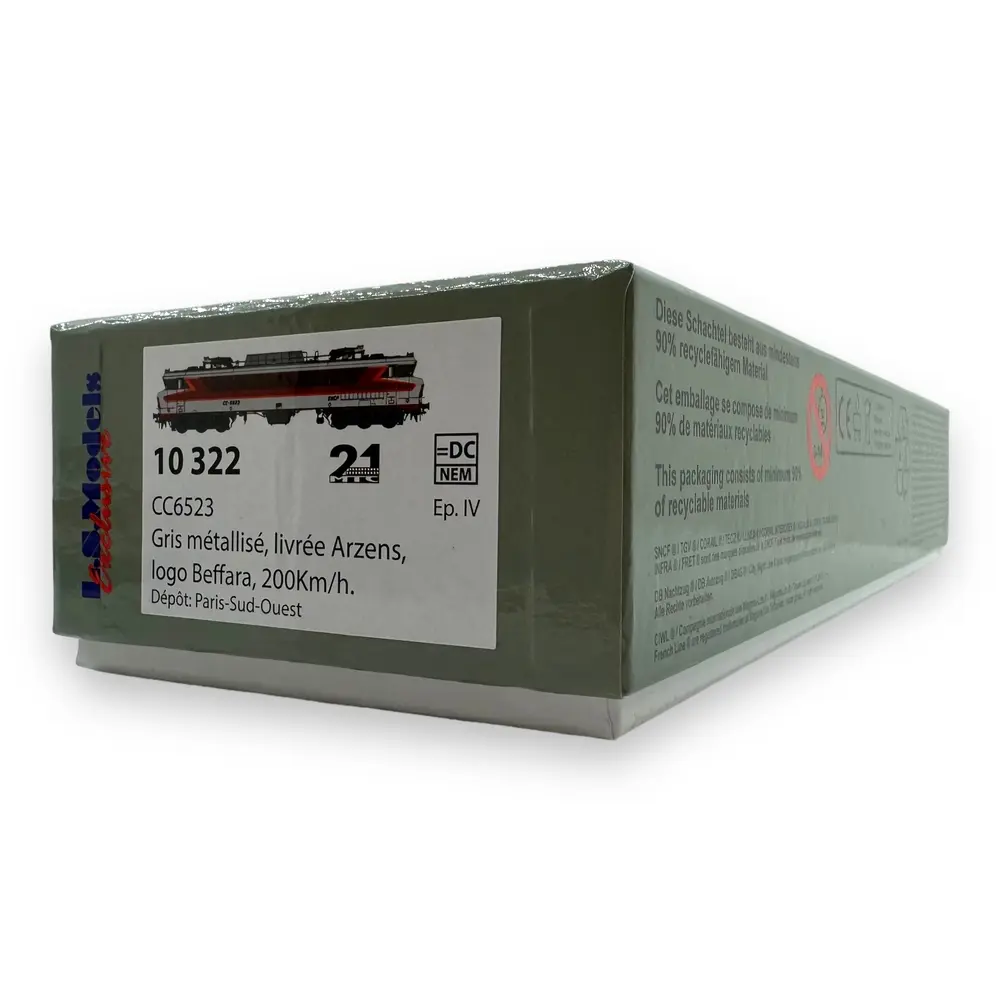 Locomotive Électrique CC 6523 - LS MODELS 10322 - HO 1/87 - SNCF - EP IV - Analogique - DC - 4