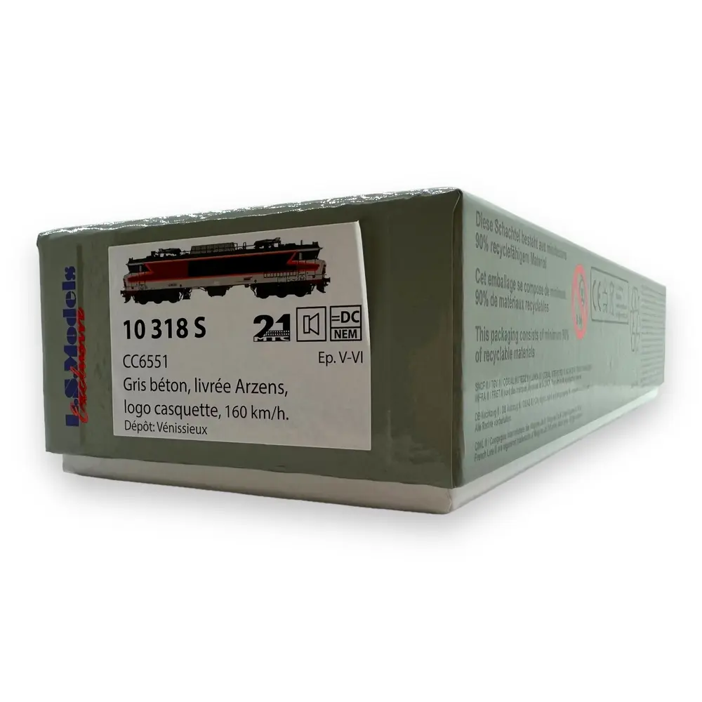 Locomotive Électrique CC 6551 - LS MODELS 10318 S - HO 1/87 - SNCF - EP V/VI - Digital Sound - DCC - 4