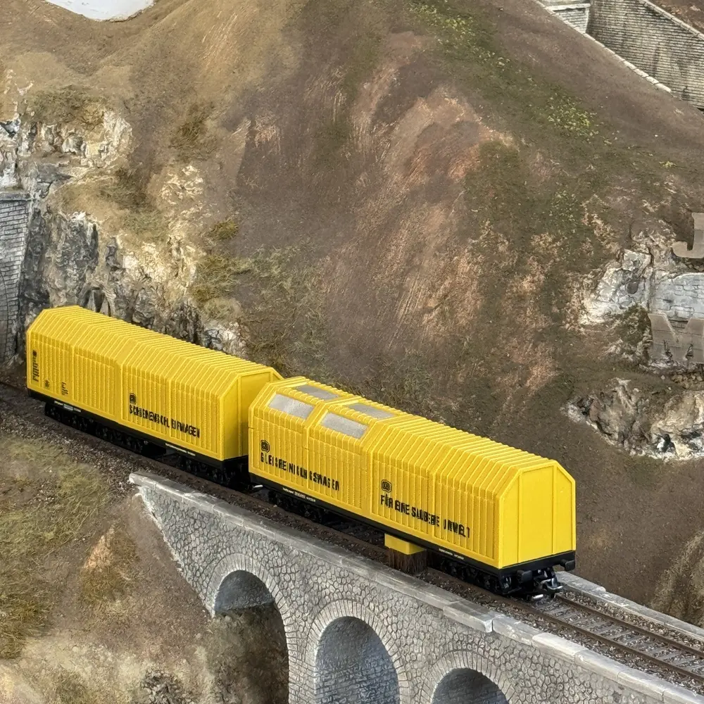 2 wagons nettoyeurs de voies - Lux Modellbau 9660 - HO 1/87 - 3R - 4