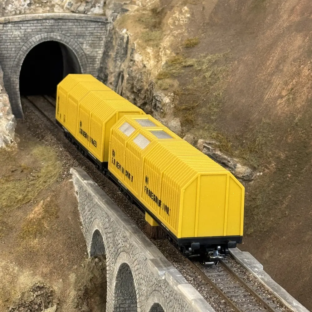 2 wagons nettoyeurs de voies - Lux Modellbau 9660 - HO 1/87 - 3R - 5