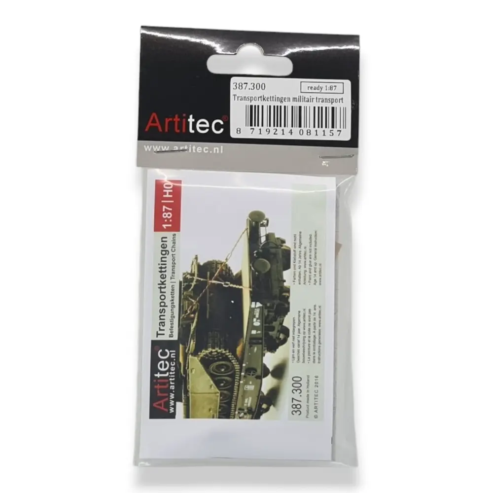 Set de Chaînes pour Arrimage de Chars ou Véhicules sur Wagons - Artitec 387300 - HO : 1/87  - 5