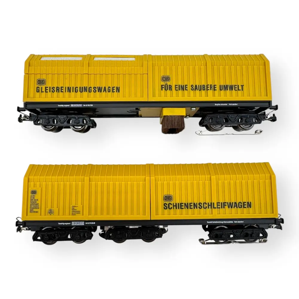 2 wagons nettoyeurs de voies - Lux Modellbau 9660 - HO 1/87 - 3R - 2