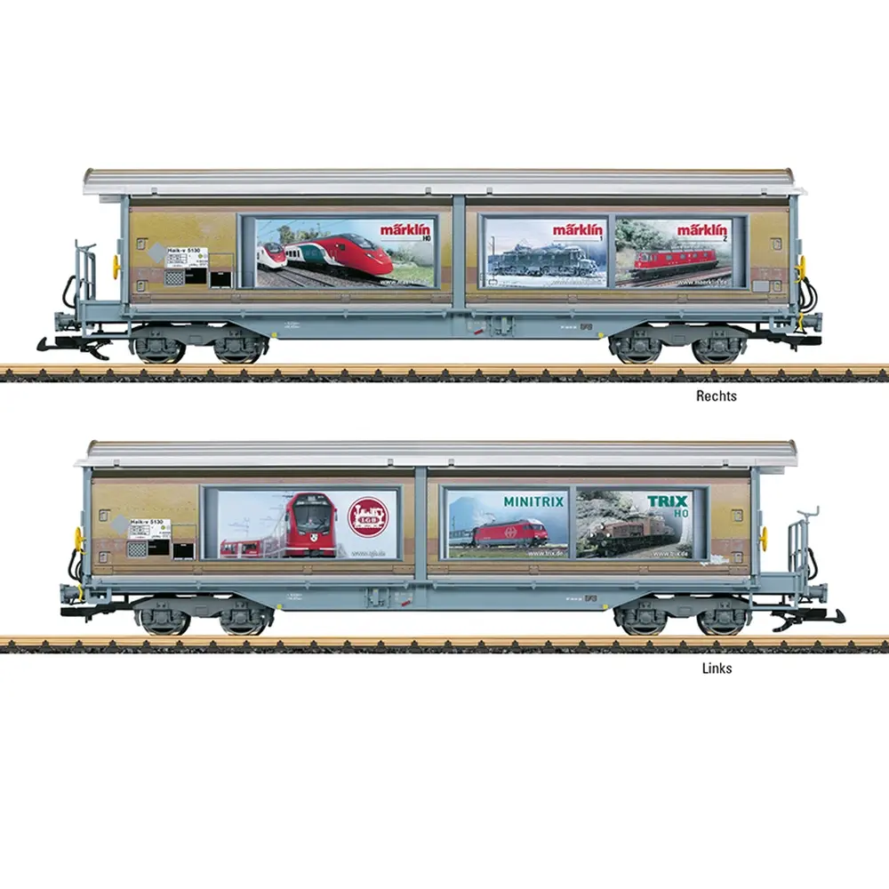 Wagon parois coulissantes - LGB L48576 - RhB - G 1/22.5 - EP. VI - 2R - 2