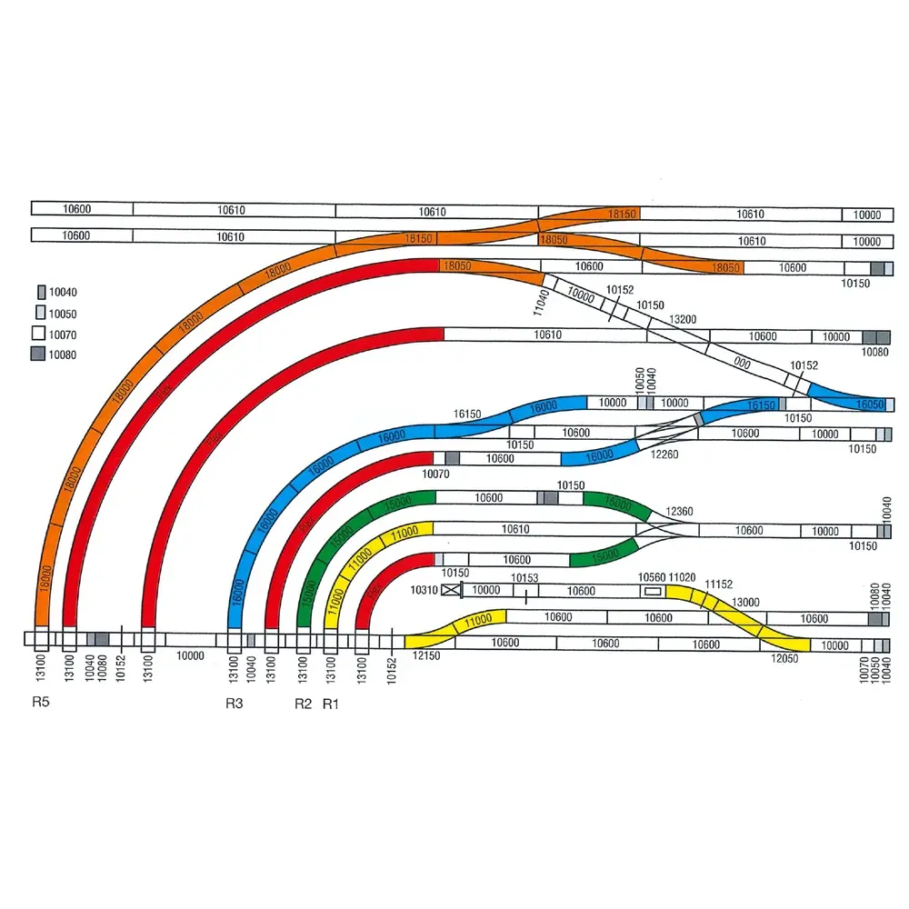 Rail droit LGB 10000 - G : 1/22.5 - Longueur 300 mm - Code 332 - Écartement 45 mm - 3