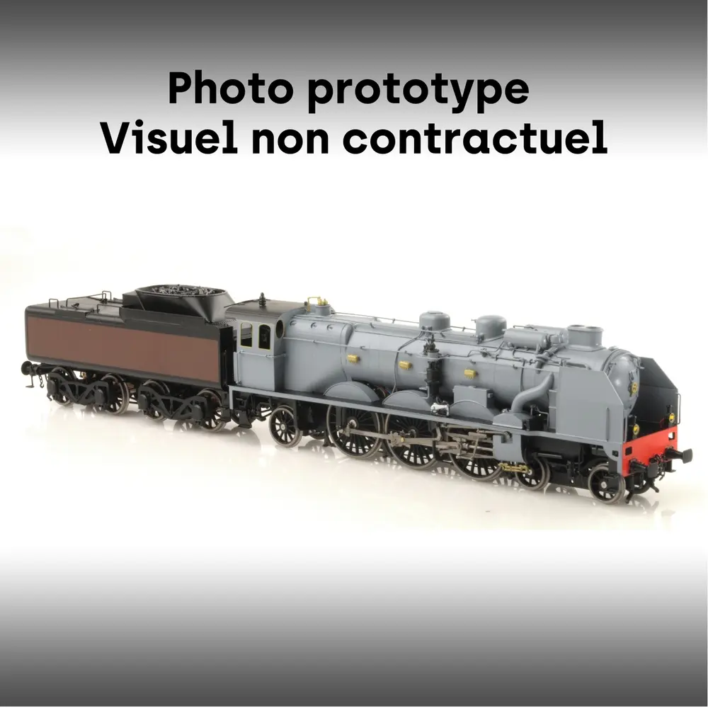 Locomotive à Vapeur - Pacific Chapelon PO 3566 + tender Nord 35 - 174 Chocolat - Dépôt de Tours - SNCF - HO 1/87 - 2