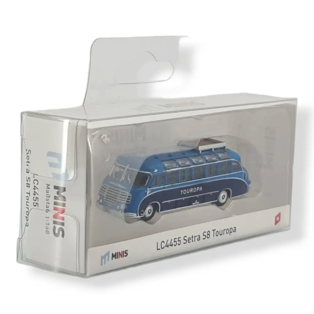 Autocar Setra S8 Touropa - bleu - LEMKE 4455 - N 1/160 - - 2