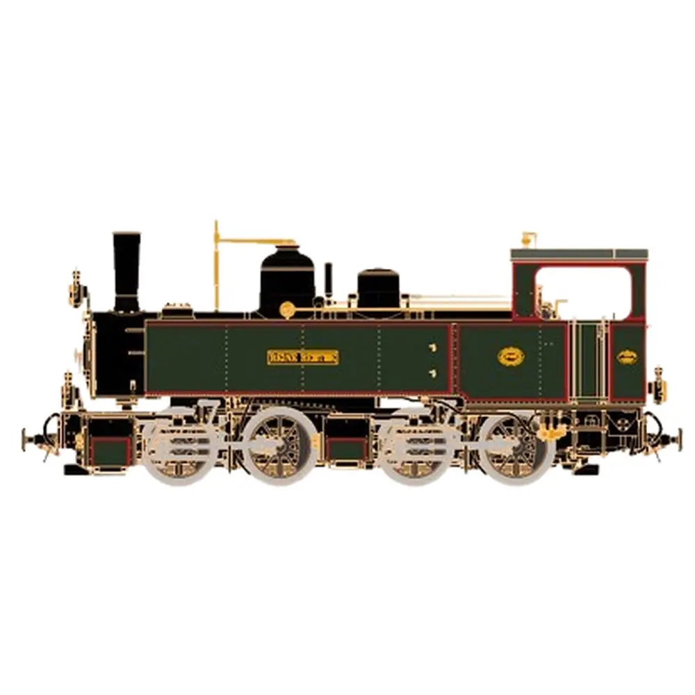 Locomotive vapeur Mallet 020-020 Reine Berthe LEMATEC HOM205.6D - HOm 1/87 YStC - 2