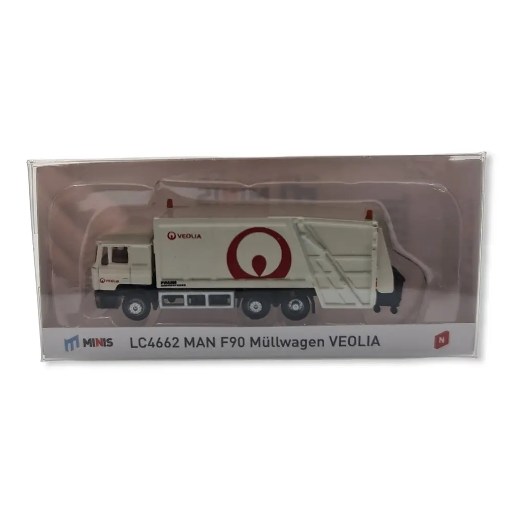 Camion poubelle MAN F90 "Veolia" LEMKE LC4662 - N 1/160 - véhicule miniature - 2