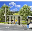 Arrêt de bus à toit plat - KIBRI 37125 - Échelle N 1/160 - 28 x 15 x 17 mm - 5