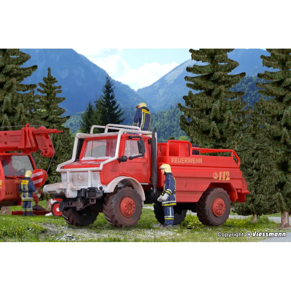 Camion de pompier Unimog Mercedes en kit - Kibri 18270 - HO 1/87 - 3