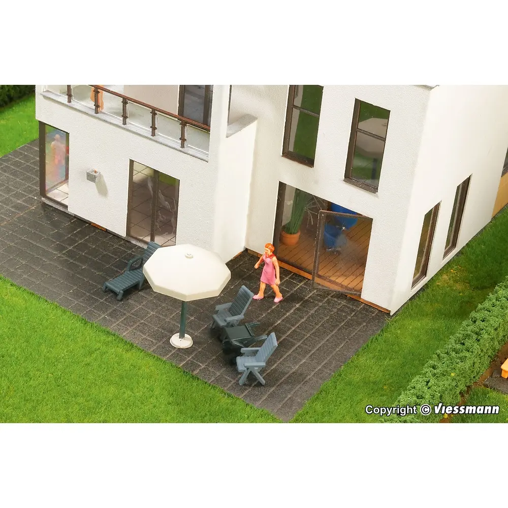 Villa moderne avec balcon KIBRI 38338 - HO 1/87 - Kit polyplate - 8