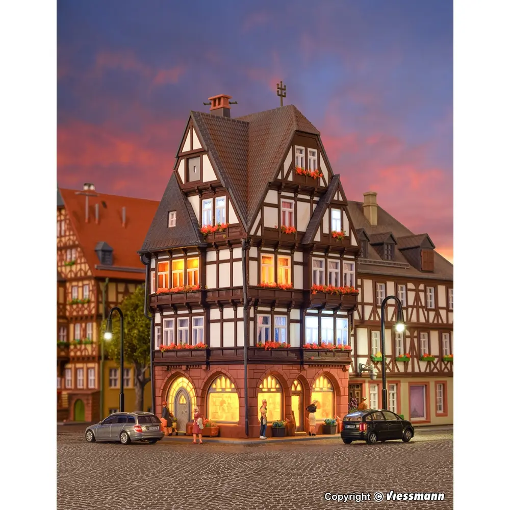 Grande Maison de ville à colombages KIBRI 38450 - HO 1/87 - 4