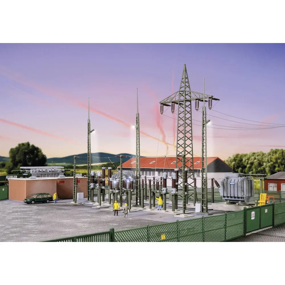 Station électrique KIBRI 39840 - HO 1/87 - 530 x 330 x 250 mm - zones industrielles - 3