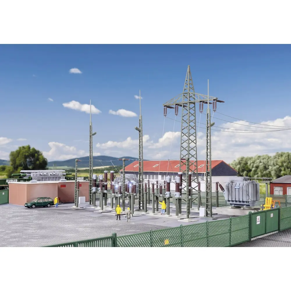 Station électrique KIBRI 39840 - HO 1/87 - 530 x 330 x 250 mm - zones industrielles - 2