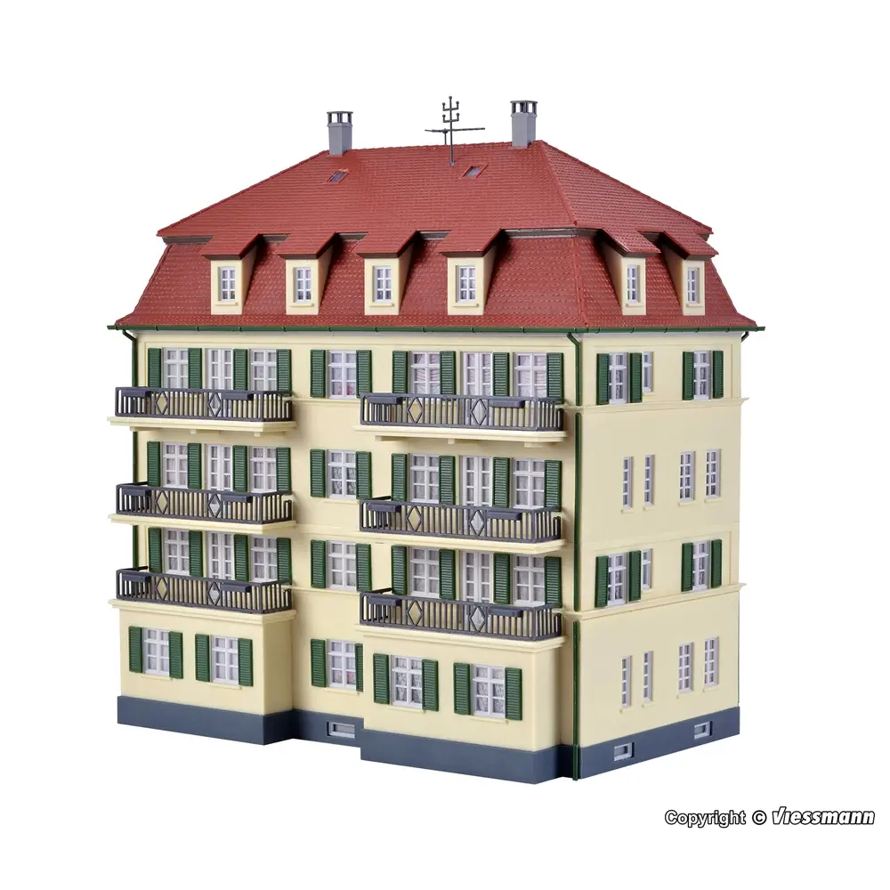 Immeuble d'appartements avec balcon - Kibri 38354 - HO 1/87 - 4