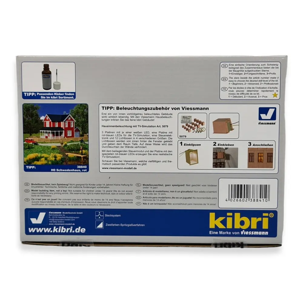 Maison Suédoise miniature KIBRI 38841 - HO 1:87 - 6