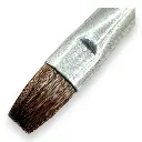 Pinceau plat N°06 pour aquarelle en poil de poney, embout en nickel, manche court - Kolibri 0712/06 - 3