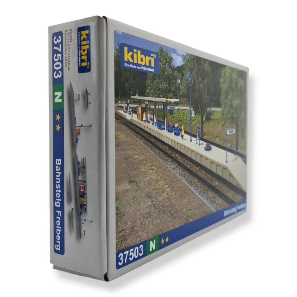 Quai de gare semi-couvert Freiberg KIBRI 37503 - N 1/160 660x25x58mm - 2