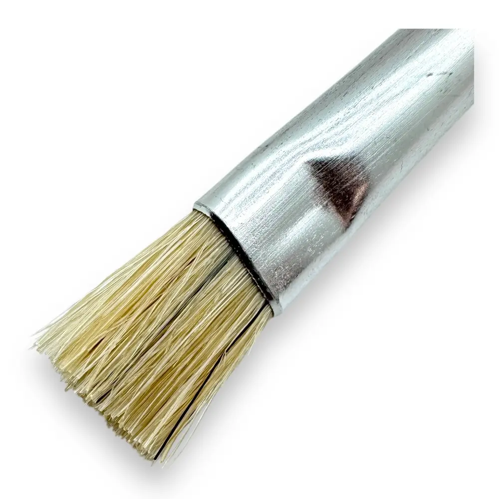 Pinceau plat N°10 en poil de cochon blanc, virole en aluminium sans soudure, manche court non verni - Kolibri 2001/10 - 3