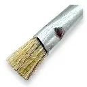 Pinceau plat N°10 en poil de cochon blanc, virole en aluminium sans soudure, manche court non verni - Kolibri 2001/10 - 3