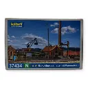 Installation ravitaillement de charbon avec grue à eau - Marron / noir - KIBRI 37434 - Échelle N 1/160ème - 120 x 40 x 79 mm - 4