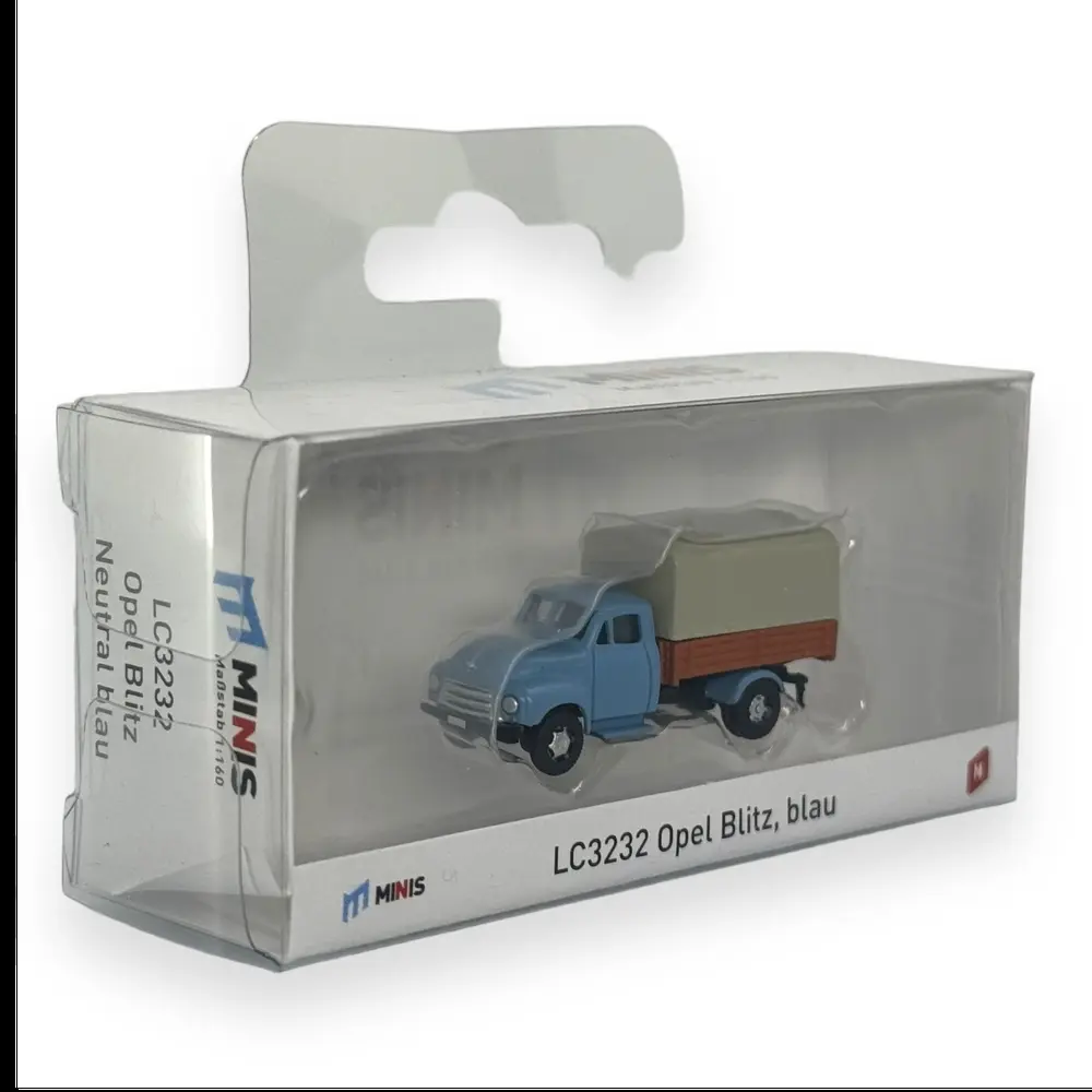 Camionnette - LEMKE 3232 - Opel Blitz - Échelle N 1/160 - EP II / III - Bleu - 2