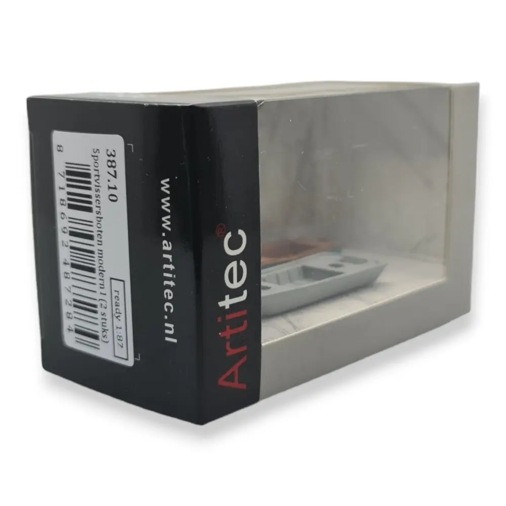 Lot de 2 bateaux gris et bleu - Artitec 387.10 - HO : 1/87  - 2