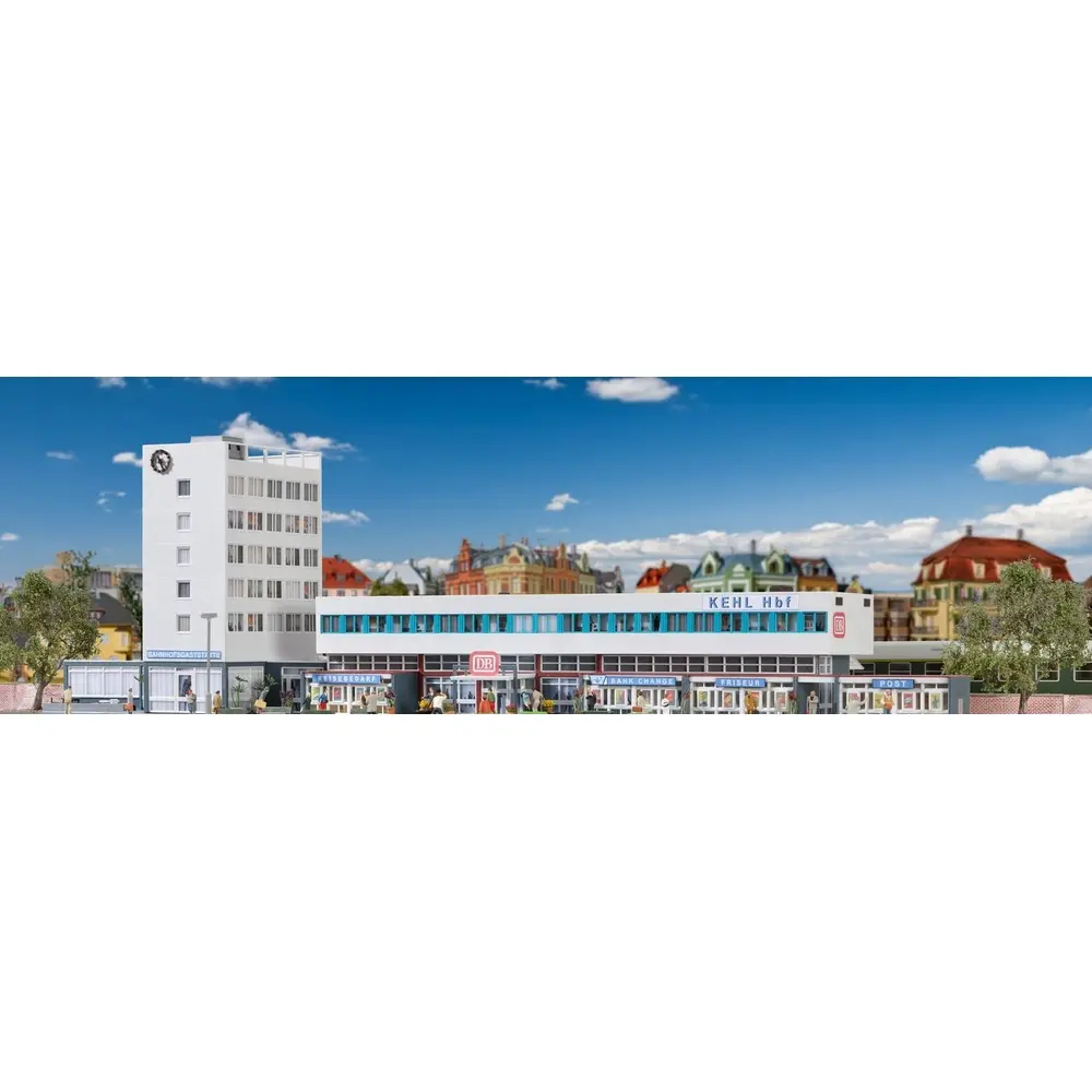 Gare de "Kehl" avec éclairage intérieur au sol KIBRI 39514 - HO 1/87 - 4