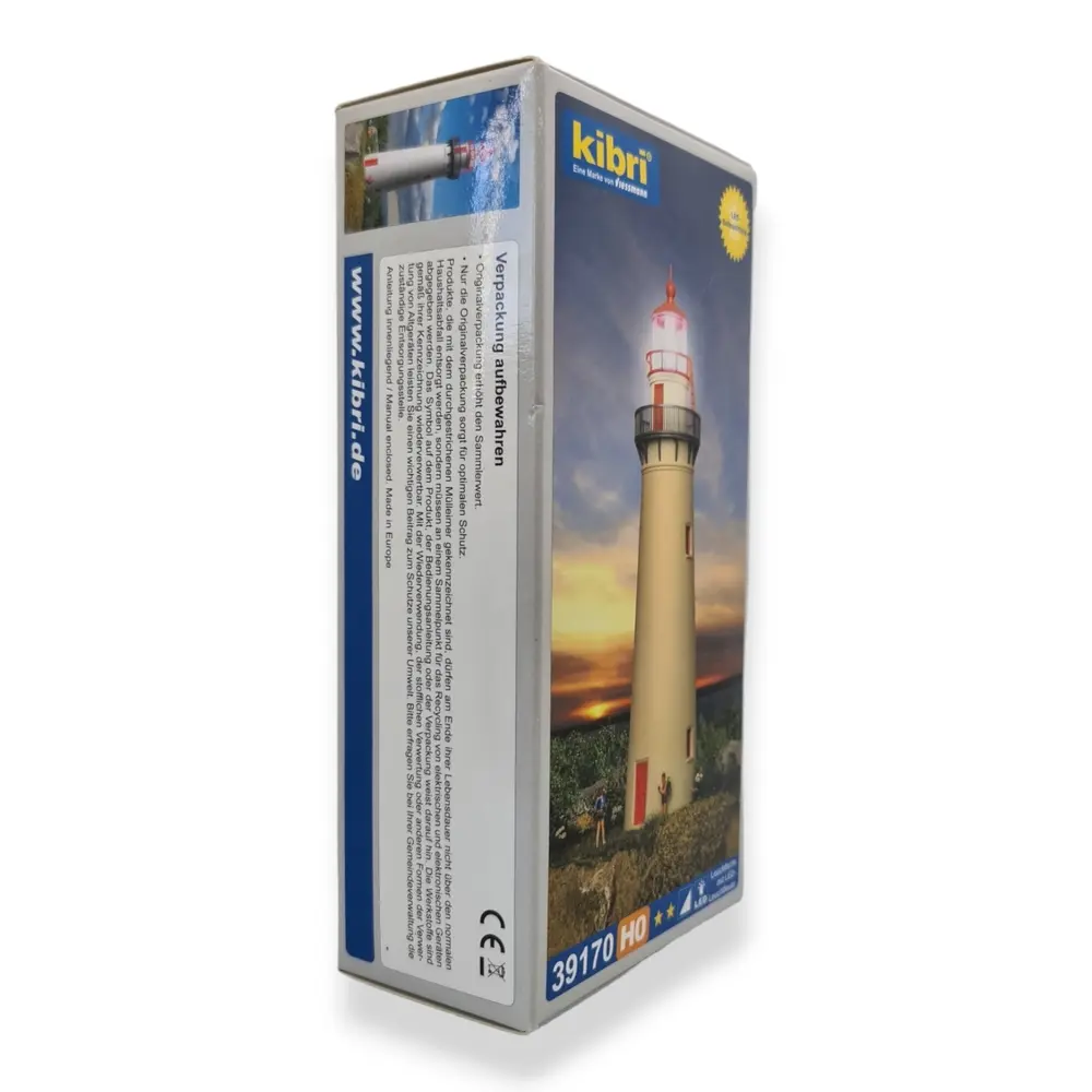 Phare avec lumière LED - KIBRI 39170 - Échelle HO 1/87 - 58 x 223 mm - 3