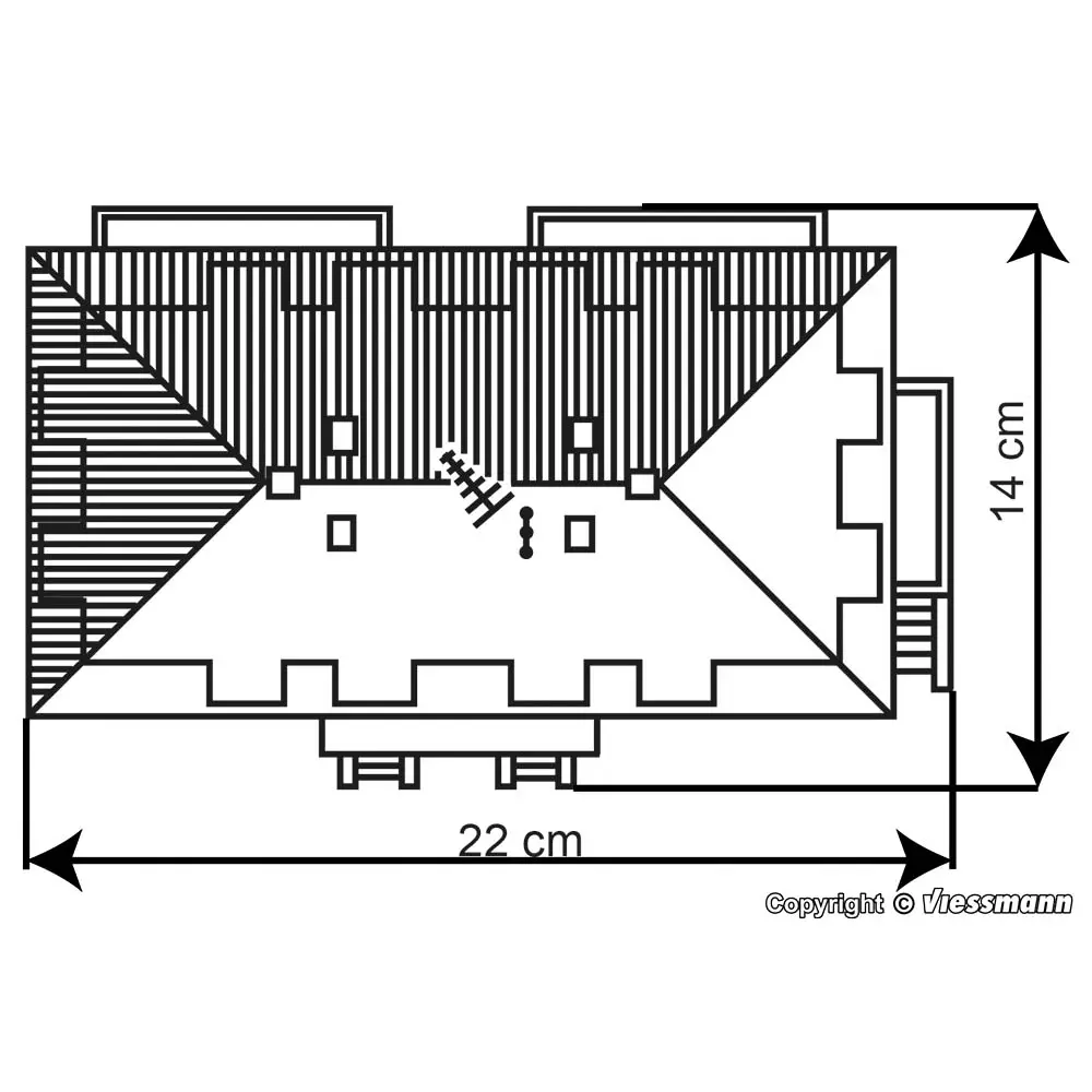 Immeuble d'appartements avec balcon - Kibri 38354 - HO 1/87 - 5