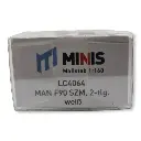 Pack de 2 camions MAN F90 à 3 essieux LEMKE LC4064 - N 1/160 - blanc - 3