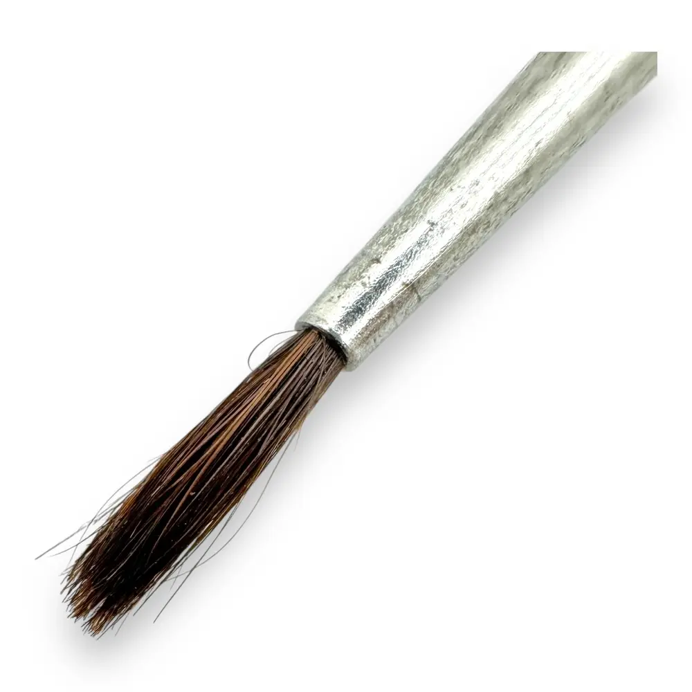 Pinceau N°01 aquarelle rond et pointu, poils de poney, embout en nickel, manche court - Kolibri 0012/01 - 3