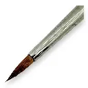 Pinceau N°04 de retouche pour aquarelle en poil de martre Kolinsky, virole argenté, manche court - Kolibri 0087/04 - 3