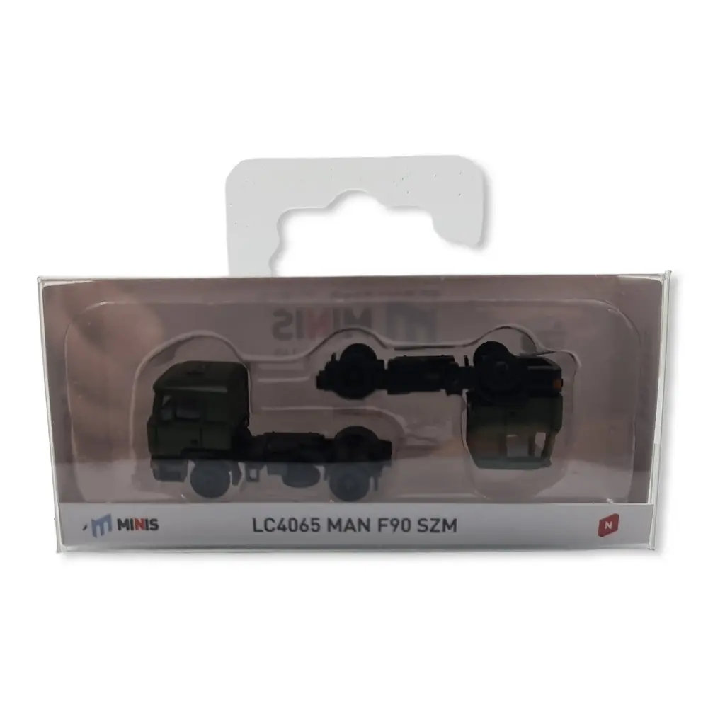 Pack de 2 camions MAN F90 à 3 essieux LEMKE LC4065 - N 1/160 - olive - 2