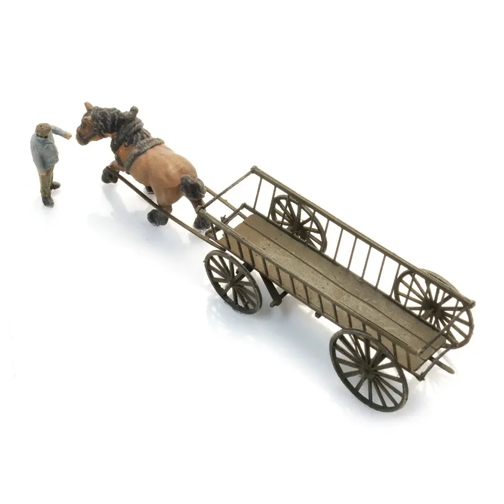 Chariot à foin vide avec figurine - ARTITEC 316.144 - N 1/160 - 2
