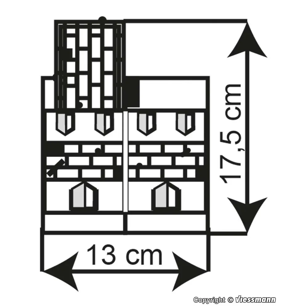 Maison de ville avec extension d'usine KIBRI 38389 - HO 1/87 - 4