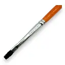 Pinceau plat N°02 pour aquarelle en poil de poney, embout en nickel, manche court - Kolibri 0712/02 - 2