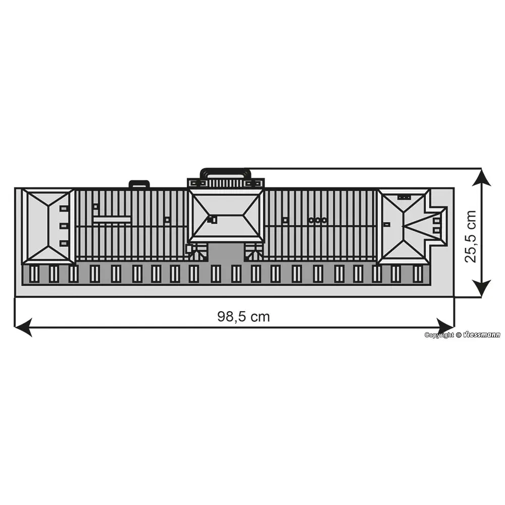Gare de Bonn - KIBRI 39373 - HO 1/87 - 985 x 255 x 230 mm - 5