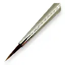 Pinceau N°3-0 pour aquarelle en poil de martre rouge, virole argentée, manche court - Kolibri 0088/3-0 - 3