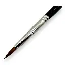 Pinceau N°04 de retouche pour aquarelle en poil de martre Kolinsky, virole argenté, manche court - Kolibri 0087/04 - 2