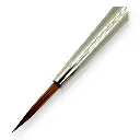 Pinceau N°0 pour aquarelle en poil de martre rouge, virole argentée, manche court - Kolibri 0088/0 - 3