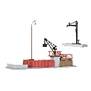 Installation ravitaillement de charbon avec grue à eau - Marron / noir - KIBRI 37434 - Échelle N 1/160ème - 120 x 40 x 79 mm - 2