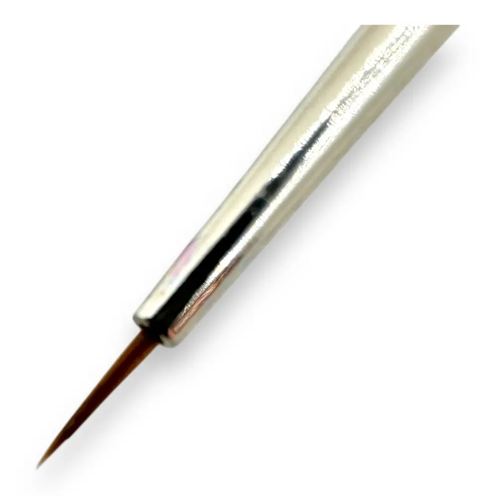 Pinceau N°10-0 pour aquarelle en poil de martre rouge, virole argentée, manche court - Kolibri 0088/10-0 - 3