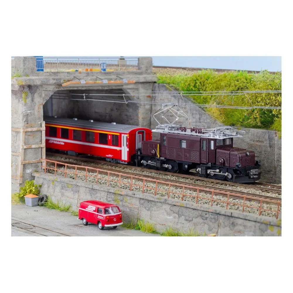 Locomotive électrique Ge6/6 I 415 + 4 voitures - Kato K10-1987 - N 1/160 - RhB - Ep IV - Analogique - 2R - 6