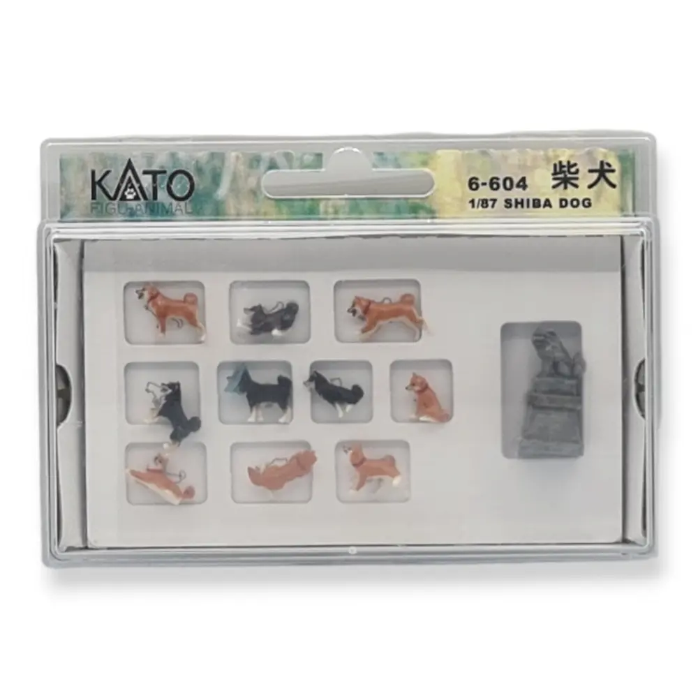 Lot de 10 chiens Shiba & 1 statue - KATO 6-604 | N 1/160 - 3