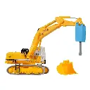 Pelleteuse "LIEBHERR" avec burin de démolition et cage de protection - 2