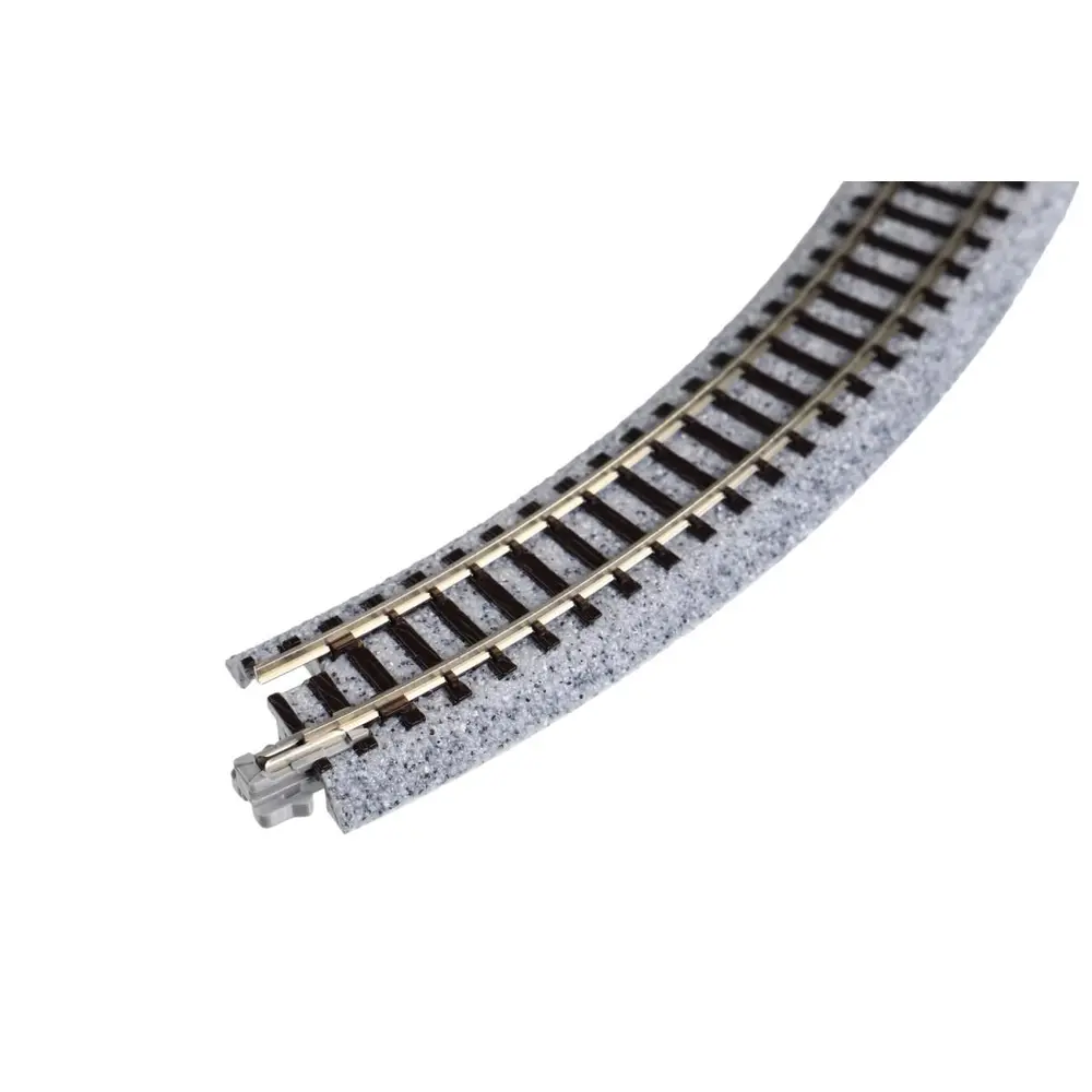 4 rails incurvés Unitrack Compact (R183-45) à 45 degrés - Kato 20-172 - HO 1/87 - 3