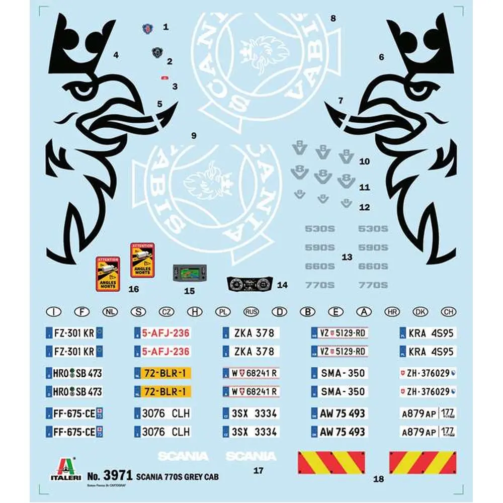 Camion 1/24 Scania 770S 4x2 « Grey Cab » - ITALERI 3971 - 1/24 - 4