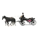 Voiture Landau ouverte avec cheval et cocher - Artitec AR387.423 - HO 1/87 - 5